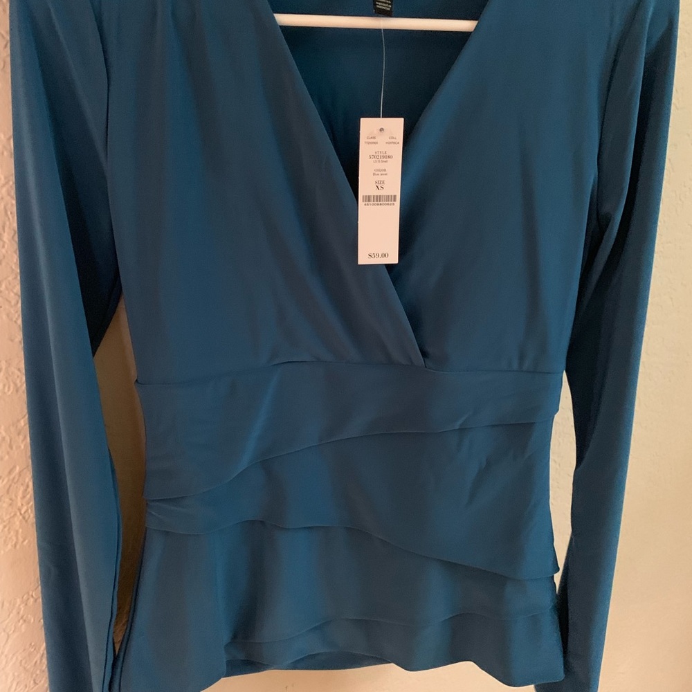 BHWM Dress shirt. Turquoise blue XS. New with tags